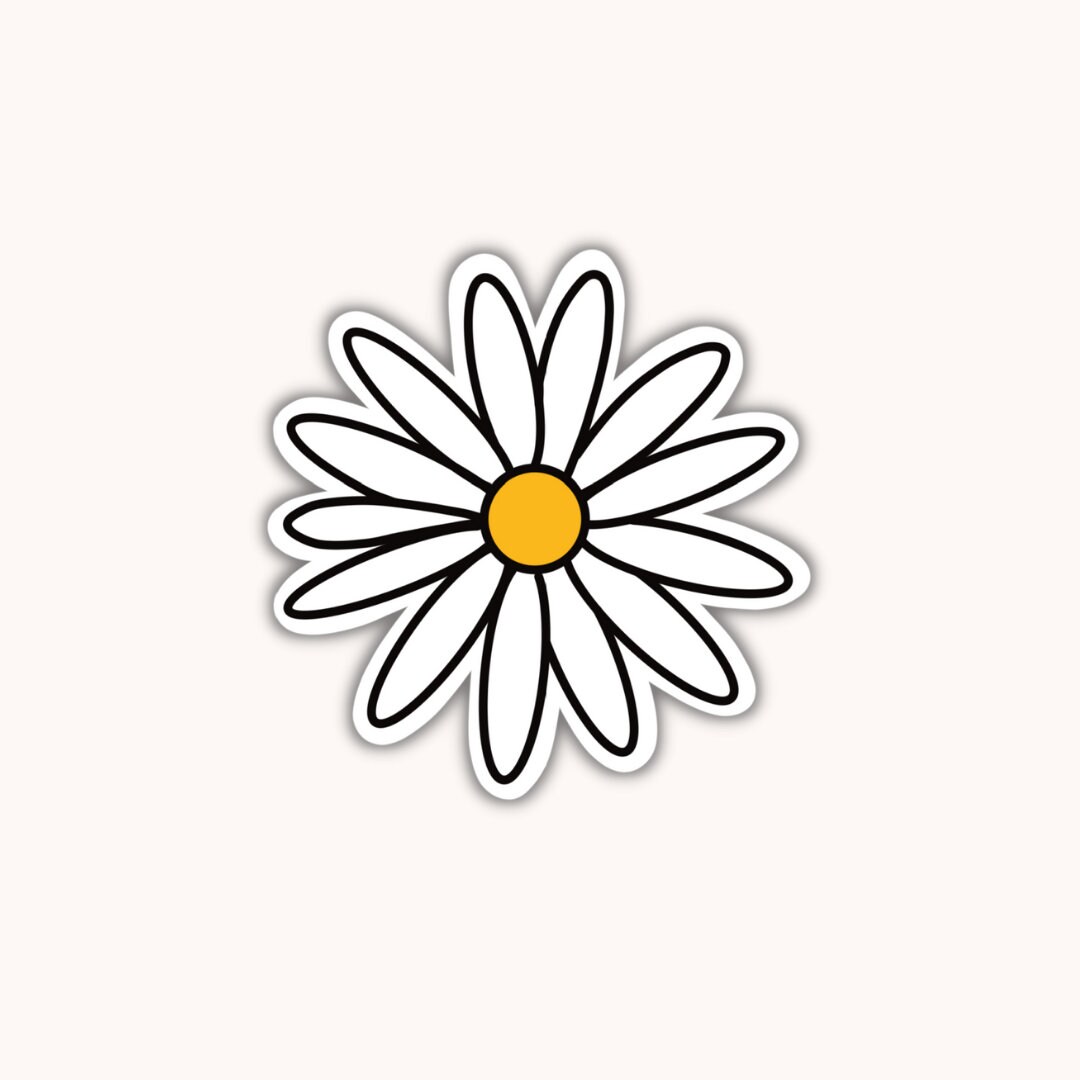 Daisy Sticker Glossy Vinyl Water Resident Laptop Sticker Etsy UK