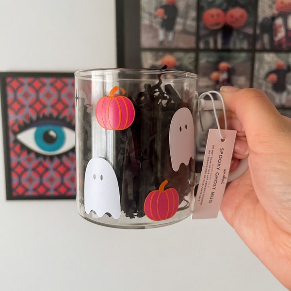 Spooky Ghost Pumpkin Mug