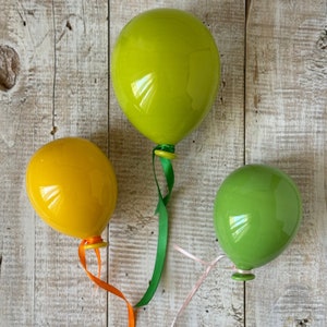 3 Ceramic Balloons | Wall mounted balloon composition | Ceramic balloons | Gift for Kids | Baby Shower Balloons | Party Balloons
