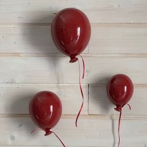 3 Ceramic Balloons | Wall mounted balloon composition | Ceramic balloons | Gift for Kids | Baby Shower Balloons | Party Balloons