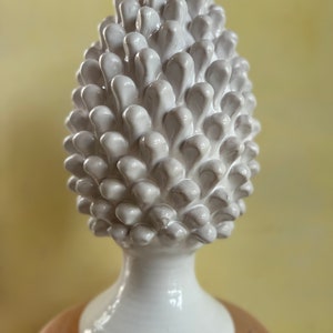 White Pine Cone Sculpture