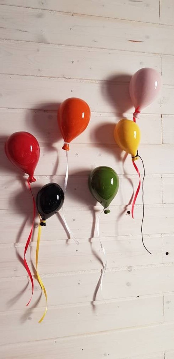 CERAMIC BALLOONS Ceramic Balloon Decorative Balloons Wall Etsy