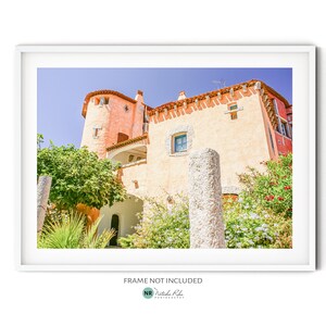 Porto Cervo Sardinia Print, Colorful Italy Wall Art, Fine Art Travel Photography, Mediterranean Architecture Poster, Pastel Wall Decor