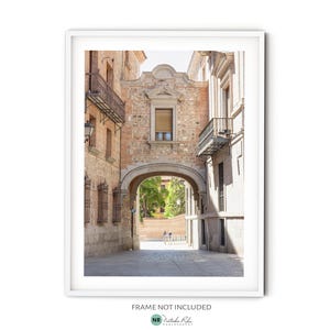 Cartel del Callejón del Casco Antiguo de Madrid, Fotografía de Bellas Artes de España, Gran Pared de Viaje Art Déco, Impresión de Arte de Arquitectura Europea Neutral