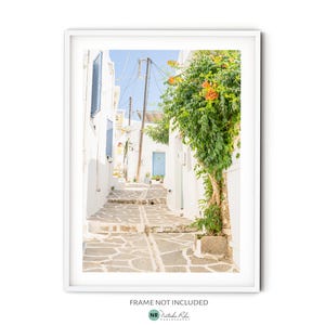 Greek Islands Print, Fine Art Greece Photography Print, Pastel Paros Travel Wall Art, Mediterranean Old Village Art Print, Greek Home Decor
