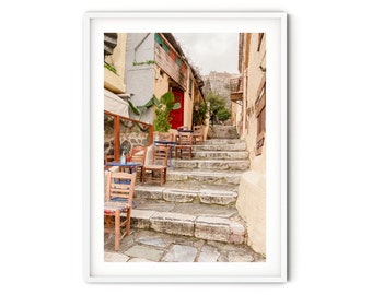 Greek Tavern Photo, Plaka Athens Photography Print, Greece Wall Art, Fine Art Travel Print, Mediterranean Style Kitchen or Dining Room Decor