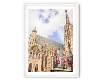 Saint Stephens Cathedral Print, Fine Art Vienna Photography, Large Austria Wall Art, Gothic Church Architecture Photo, Europe Travel Poster