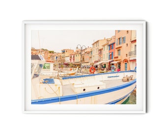 Cassis Fishing Boats Print, Fine Art South of France Photography, Cote d'Azur Photo, French Riviera Decor, Mediterranean Coastal Wall Art