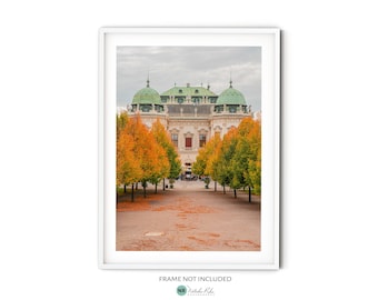 Belvedere Vienna Photography, Fine Art Austria Travel Print, Baroque Architecture Wall Art, European Palace Art Print, Classic Home Decor