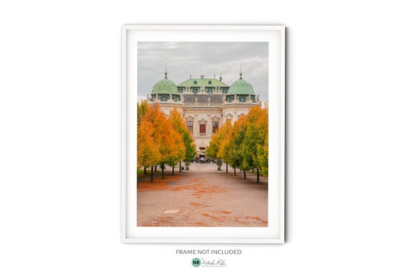 Schloss Belvedere Wien Fotografie, Fine Art Österreich Reiseposter, barocke Architektur Wandkunst, europäischer Palast Kunstdruck Wanddeko
