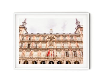 Plaza Mayor Madrid Photography, Fine Art Spain Travel Print, Spanish Architecture Wall Art, European City Art Print, Mediterranean Decor