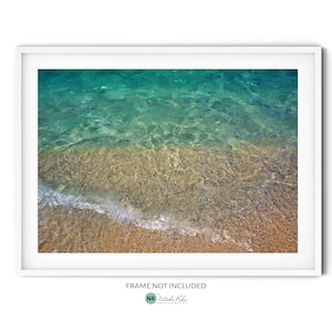 Calm Ocean Waves Print, Fine Art Ocean Photography, Turquoise Beach Wall Art, Abstract Sea Photo, Modern Minimalist Coastal Decor