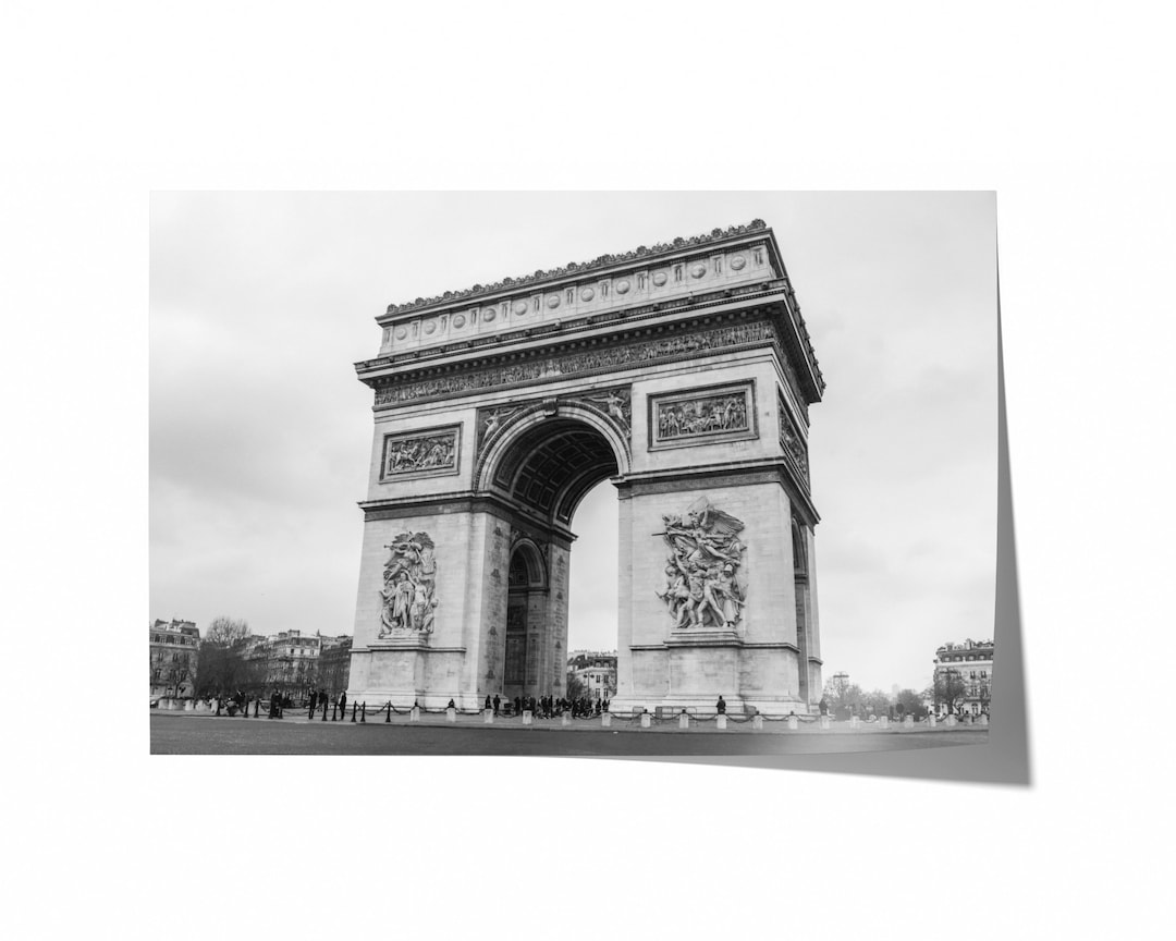 Black and White Arc De Triomphe Print, Fine Art Paris Photography Print ...