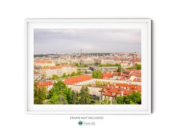 Skyline of Prague Print, Fine Art Prague Photography, Old Town Rooftops Photo, Czech Republic Wall Art, European City Travel Themed Decor