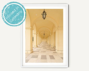 Schonbrunn Palace Arcades Photo // Vienna Photography Print, European Architecture Poster, Neutral Travel Wall Art for Contemporary Decor