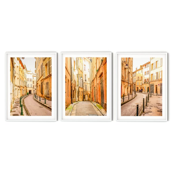 Aix en Provence Poster Set, Fine Art South of France Photography, European Street Wall Art, Travel Picture Wall, Français Country Style