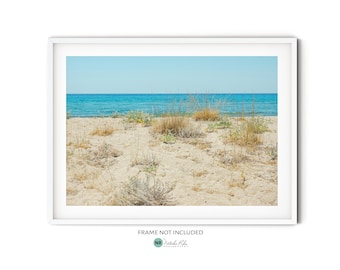 Neutral Beach Print, Fine Art Beach Photography Print, Minimalist Coastal Wall Art, Boho Style Art Print for Beach Themed Decor