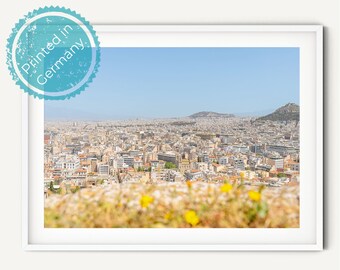 Panoramic View over Athens // Greece Wall Art, Fine Art Travel Photography Print for Mediterranean Style Home Decor