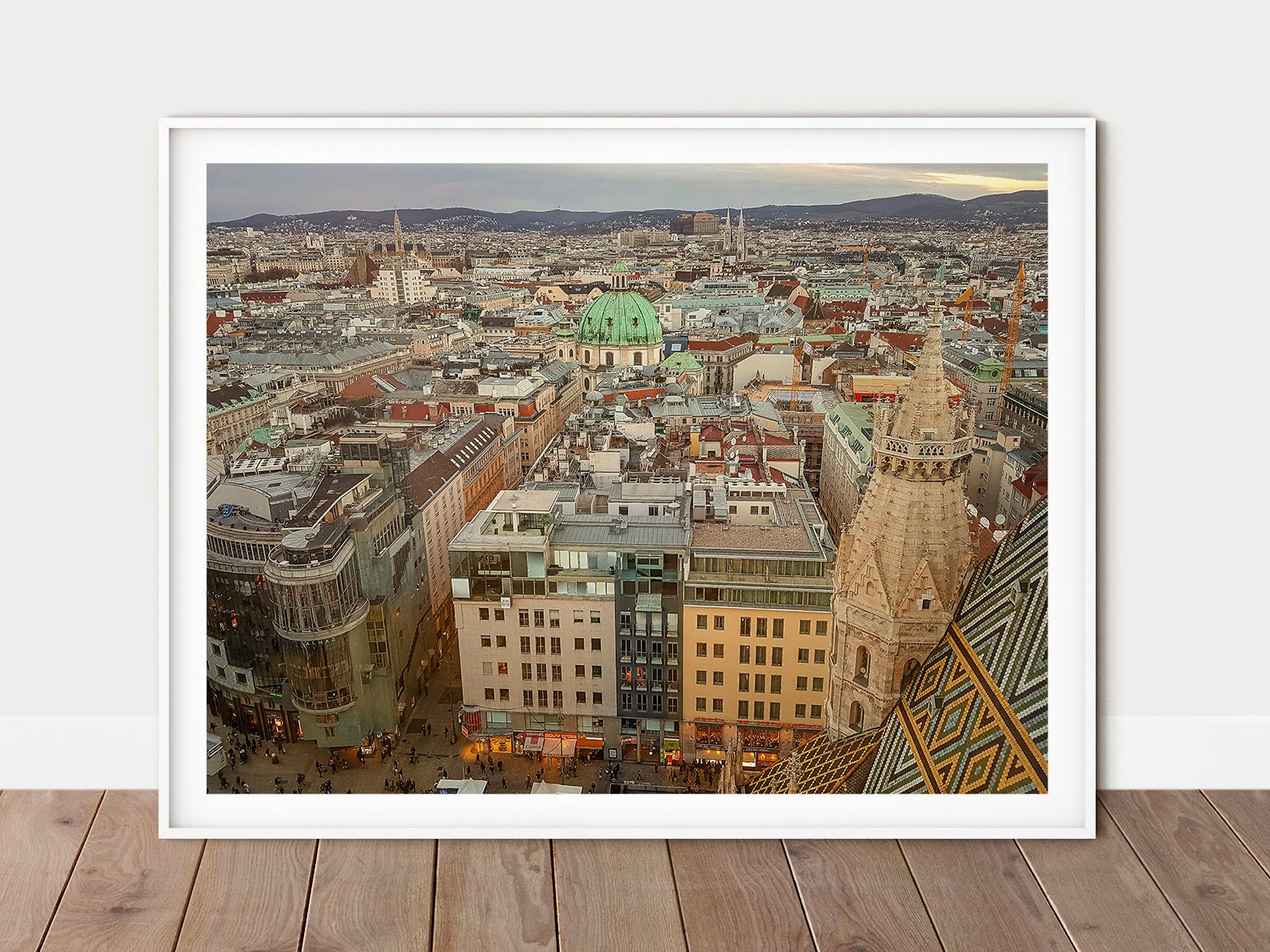 Vienna travel poster / Vienna skyline / Vienna Austria print / Etsy