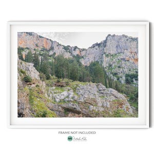 Greek Mountain Print, Fine Art Mountain Landscape Photography, Large Nature Wall Art, Minimalist Wilderness Poster, Rustic Cabin Decor