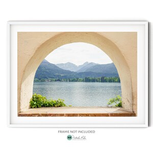 Lake Wolfgang Photo, Fine Art Austria Photography, Salzkammergut Landscape Print, Alps Mountain Wall Art, Modern Cabin Decor