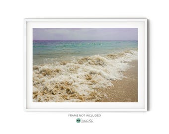 Crashing Waves Print, Fine Art Ocean Photography Print, Minimalist Beach Wall Art, Modern Coastal Art Print, Boho-Style Beach Themed Decor