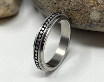 RVS spinner ring, draaiende ring, fidget ring, meditatie ring, angst ring, zorgen ring, Boho ring, spin ring, band ring cadeau