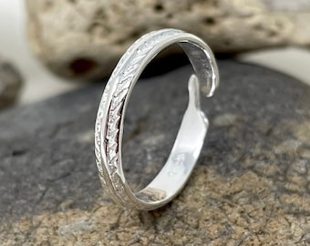 925 Sterling Silver Ring, Feather Ring, Angel Wing Ring, Bird Plume Ring, Boho Ring, Dainty Ring, Adjustable Open Ring, Rings for Women