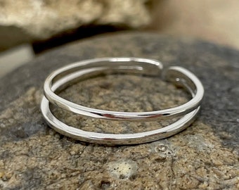 925 Sterling Silver Ring, Dainty Ring, Minimalist Ring, Small Ring, Thin Ring, Adjustable Ring, Open Ring, Stacking Ring, Rings for Women