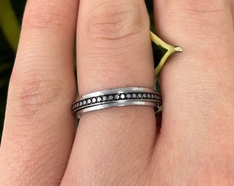 Stainless Steel Spinner Ring, Spinning Ring, Fidget Ring, Meditation Ring, Anxiety Ring, Worry Ring, Boho Ring, Spin Ring, Band Ring Gift