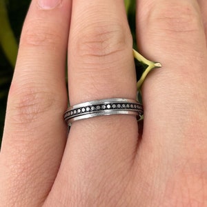 Edelstahl Spinner Ring, Spinning Ring, Fidget Ring, Meditation Ring, Angst Ring, Sorgen Ring, Boho Ring, Spin Ring, Band Ring Geschenk