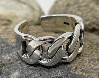指輪・リング Sterling Silver925 Hanging Chain Ring For Men & Women 925 Sterling Silver Ring, Chain Ring, Chunky Ring