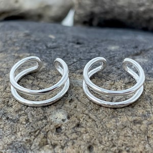 925 Sterling Silver Ear Cuffs, Ear Wrap, No Piercing, Helix Ear Cuff, Fake Piercing, Clip On, Cartilage Earring, Minimalist, Simple Ear Cuff