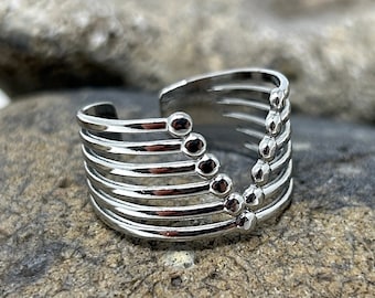 RVS Ring, Wishbone Ring, Multi Layer Ring, V Ring Band, Dikke Ring, Statement Ring, Zilveren Ring, Boho Ring, Ringen voor Dames/Mannen