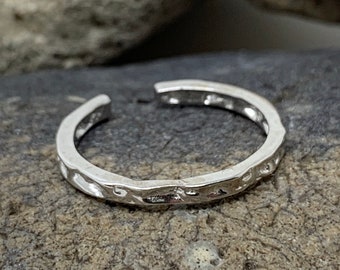 Hammered 925 Sterling Silver Ring - Etsy