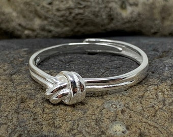 ヴィンテージ スターリングシルバー カーブチェーンリング モダニスト