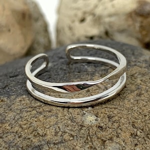 925 Sterling Silver Ring, Chain Ring, Chunky Ring