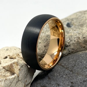 Black Tungsten Ring, Tungsten Wedding Band, Thick 8mm Ring, Wedding Ring, Anniversary Ring, Man Ring, Rings for Men Women, Engagement Ring