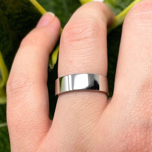 Stainless Steel Ring, 6mm Minimalist Ring, Man Ring, Rings for Women, Mens Ladies Jewellery, Wedding Rings, Steel Band, Thick Chunky Ring