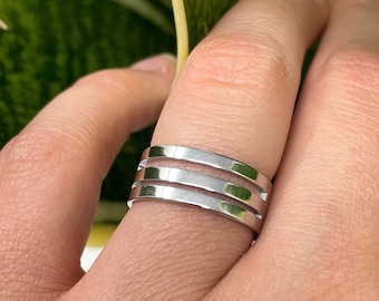 Stainless Steel Ring, 8mm Ring, Steel Band, Thick Ring, Chunky Ring, Statement Ring, Minimalist Silver Ring, Man Ring, Rings for Men/Women