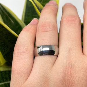 Stainless Steel Ring, 8mm Ring, Steel Band, Man Ring, Rings for Women, Thick Ring, Chunky Ring, Minimalist Ring, Mens, Ladies, Wedding Rings