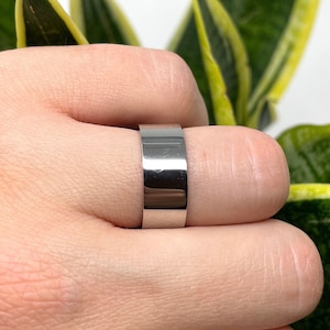 Stainless Steel Ring, 8mm Minimalist Ring, Man Ring, Rings for Women, Mens Ladies Jewellery, Wedding Rings, Steel Band, Thick Chunky Ring