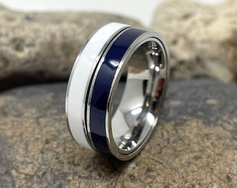 Stainless Steel Spinner Ring, Spinning Ring, Fidget Ring, Meditation Ring, Anxiety Ring, Worry Ring, Boho Ring, Spin Ring, Silver Man Band