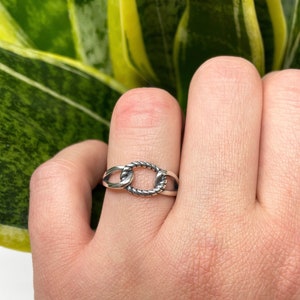 925 Sterling Silver Ring, Knot Ring, Twisted Ring, Twist Ring, Boho Ring, Weaved Ring, Rope Ring, Thumb Ring, Adjustable Rings for Women