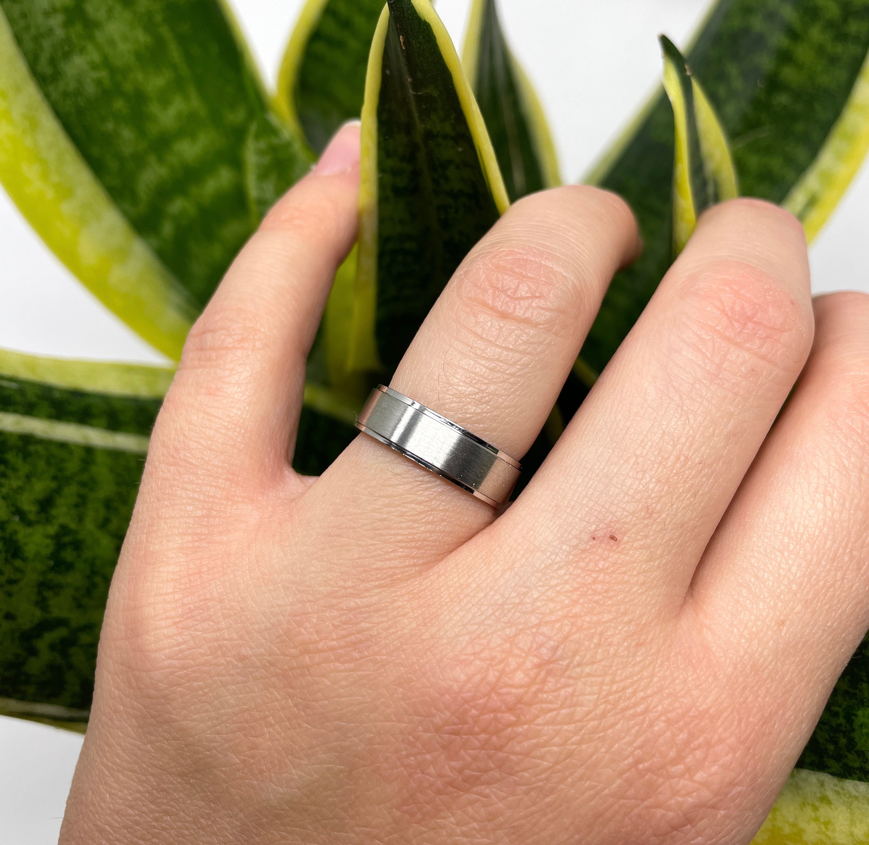 Stainless Steel Ring 6mm Ring Steel Band Thick Ring Chunky Etsy UK