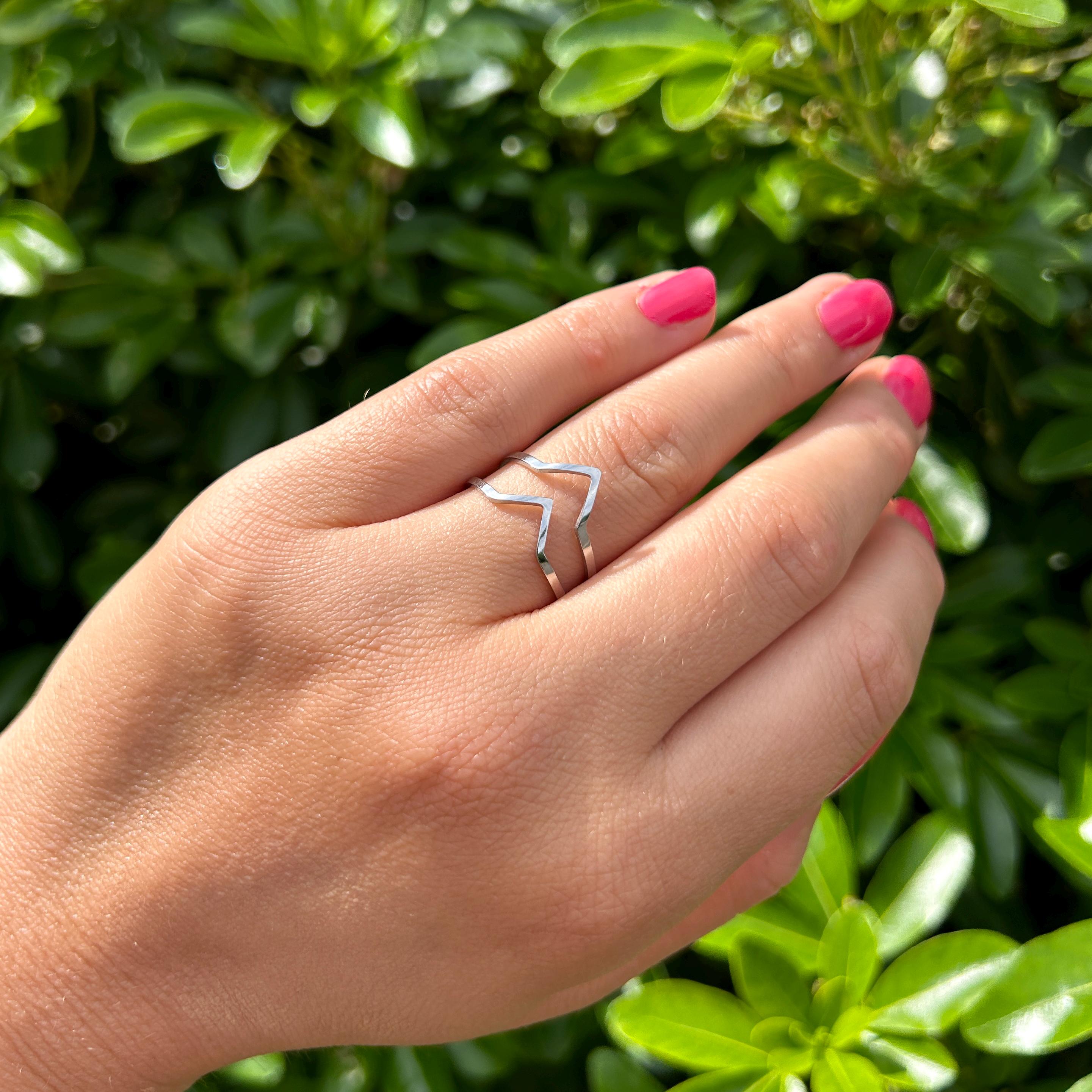 Adjustable Stainless Steel Wishbone Ring: Minimalist V Ring - Etsy