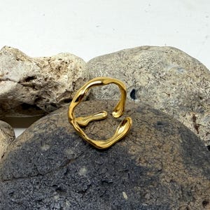 Anillo de acero inoxidable, anillo de garra, anillo llamativo, anillo envolvente, anillo único, anillo de abrazo, anillo gótico, anillos bohemios para mujeres y hombres (plata u oro) imagen 16