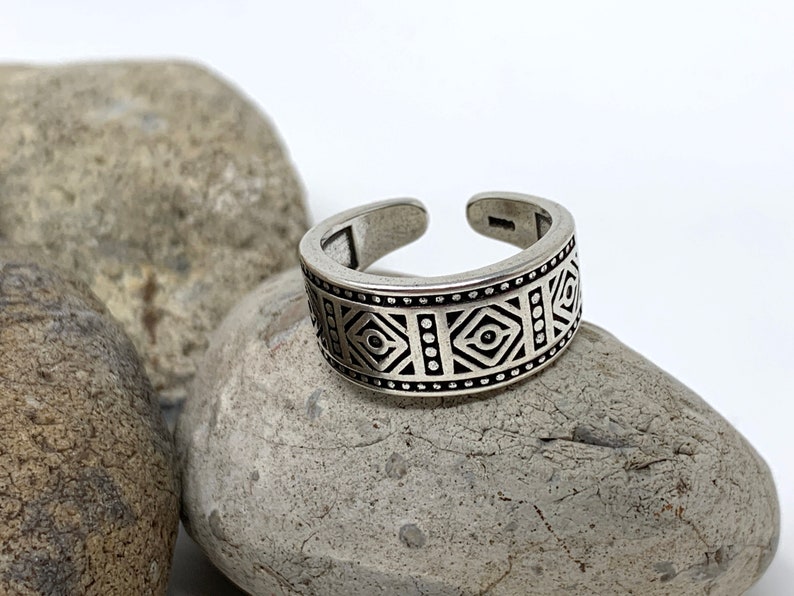 Silver Chunky Statement Ring Boho Ring Tribal Ring Bohemian Etsy UK
