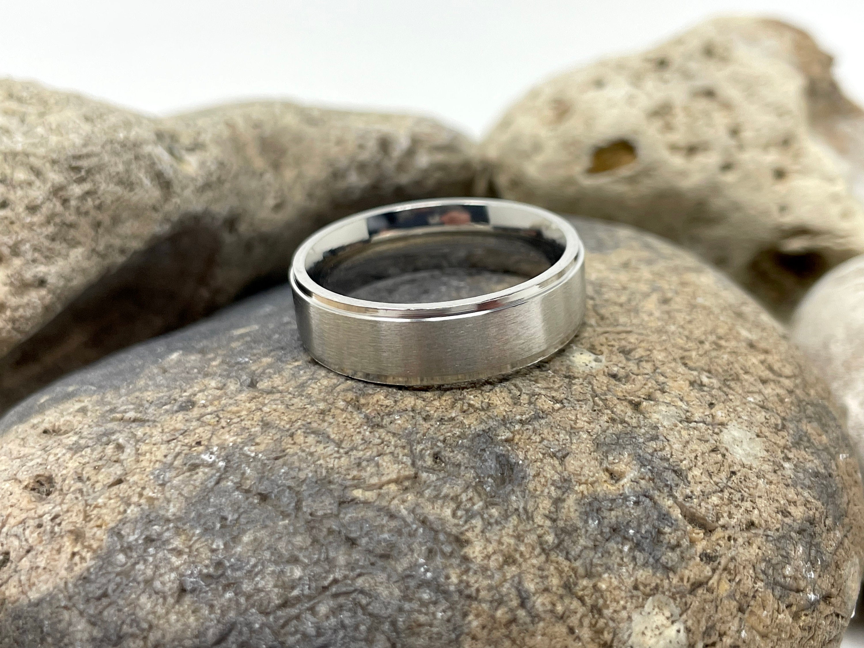 Stainless Steel Ring, 6mm Minimalist Ring, Man Ring, Rings for Women, Mens  Ladies Jewellery, Wedding Rings, Steel Band, Thick Chunky Ring 