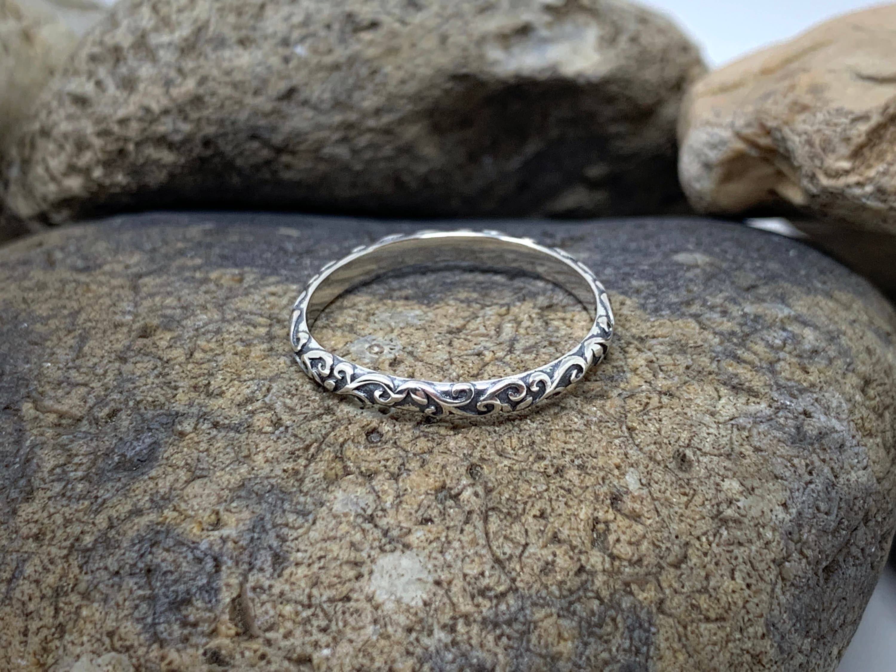Sovats 925 Sterling Silver Tiny Open Circle Ring – Minimalist Knot Band, Rhodium Plated, Nickel-Free For Women